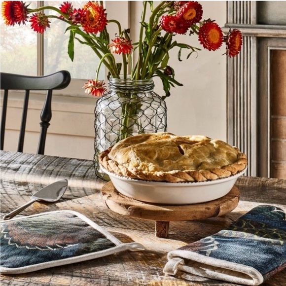 NWT - John Derian - Fall Feather Print Oven Mitt and Pot Holder Set 💛 - Picture 3 of 3